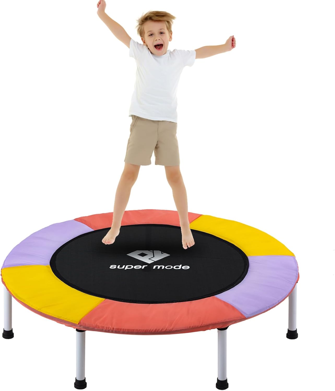 36 inches Toddler Trampoline - Upgraded Kids Trampoline Indoor for Ages Over 6 with 170lbs Max Load Capacity, One-Piece Jump Mat Design for Enhanced Stability