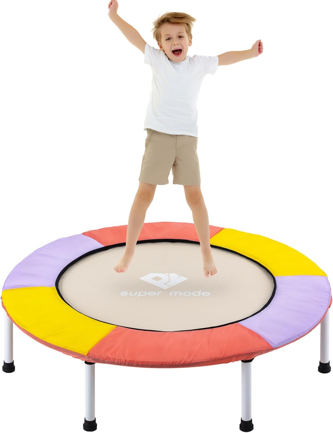 36 inches Toddler Trampoline - Upgraded Kids Trampoline Indoor for Ages Over 6 with 170lbs Max Load Capacity, One-Piece Jump Mat Design for Enhanced Stability