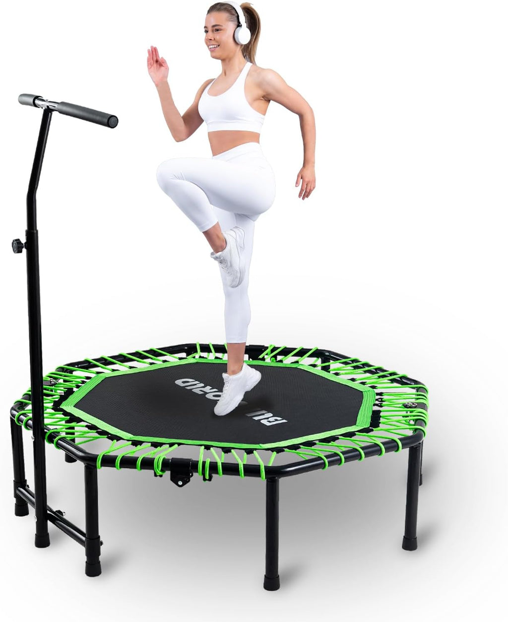 Trampoline for Kids, Adjustable Baby Toddler Trampoline with Basketball Hoop, 440lbs Indoor Outdoor Toddler Trampoline with Enclosure