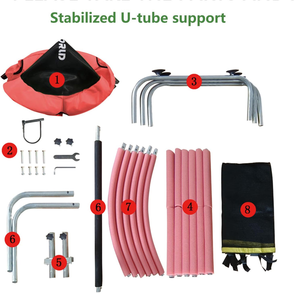 Trampoline for Kids, Adjustable Baby Toddler Trampoline with Basketball Hoop, 440lbs Indoor Outdoor Toddler Trampoline with Enclosure