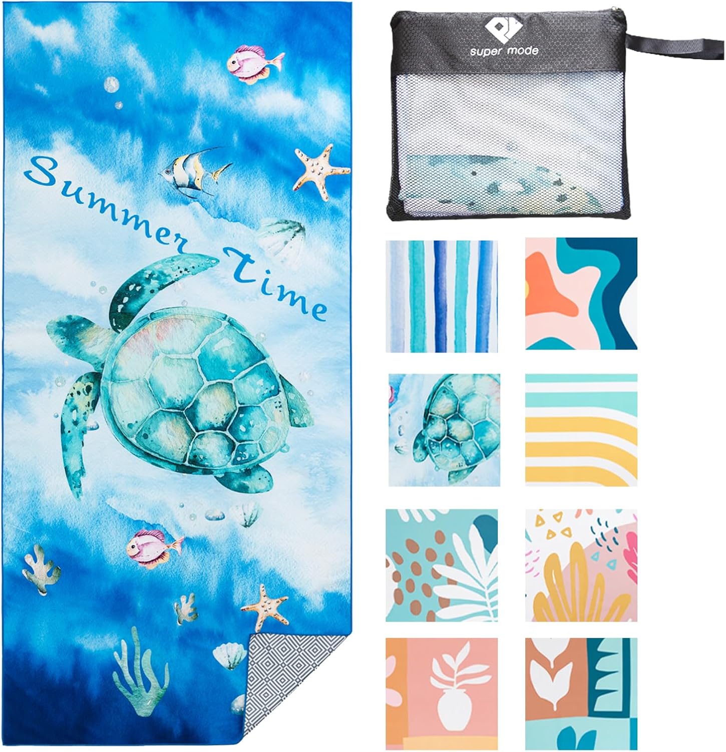 2 Pack Microfiber Beach Towel, Oversized Microfiber Pool Towel 75”x 35”, Sand-Free Beach Towel, Quick Drying Camping Towel, Super Absorbent Bath Blanket, Soft Breathable and Lightweight