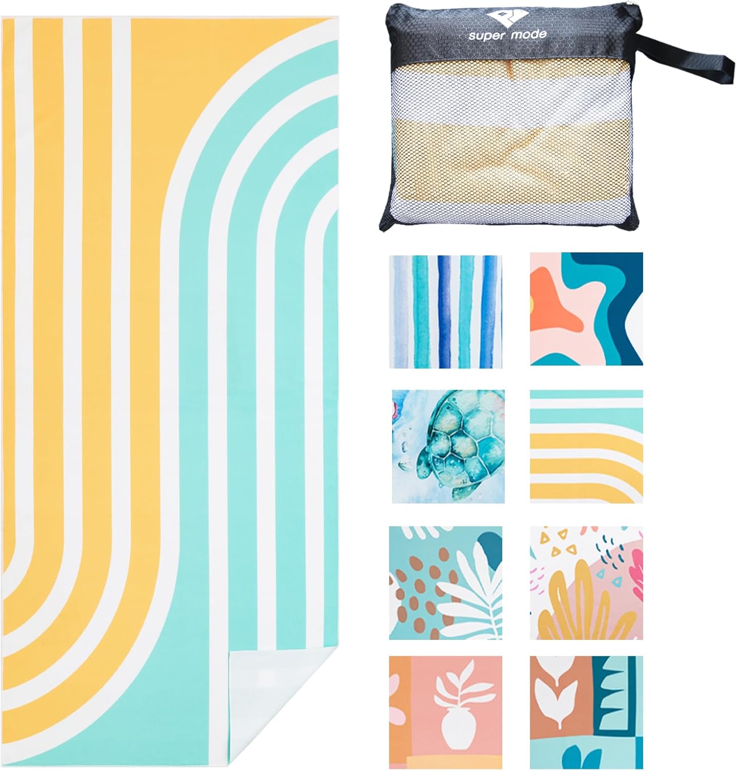 2 Pack Microfiber Beach Towel, Oversized Microfiber Pool Towel 75”x 35”, Sand-Free Beach Towel, Quick Drying Camping Towel, Super Absorbent Bath Blanket, Soft Breathable and Lightweight