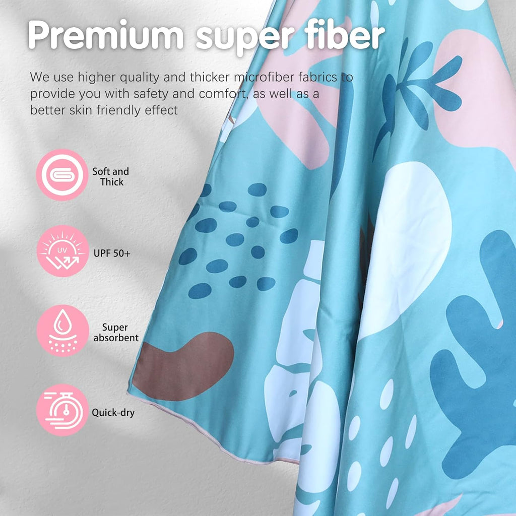 2 Pack Microfiber Beach Towel, Oversized Microfiber Pool Towel 60”x 40”, Sand-Free Beach Towel, Quick Drying Camping Towel, Super Absorbent Bath Blanket, Soft Breathable and Lightweight